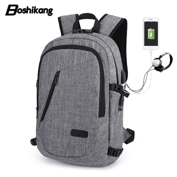

Boshikang Trendy Man Laptop Backpack Usb Charging Computer Backpacks Casual Male Business Travel Bag Backpack Daily Bag