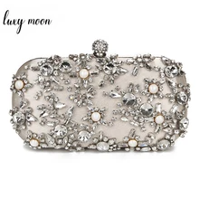 Luxury Party Clutch Women Rhinestone Beaded Clutches Wedding Clutch Bag Women's Party Purse and Handbags Wallets Shoulder Bag golden nigerian party shoe and bag sets decorated with rhinestone african wedding shoe and bag set party shoes and bag