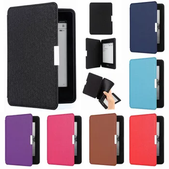 

Auto Wake up/Sleep 1X Kindle Paperwhite 123 Multicolor E-book TPU Case PU Leather Slim Protective Shell Skin Cover 6 inch