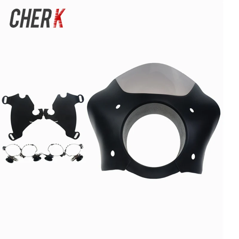 

Cherk Motorcycle Matte Black Gauntlet Fairing W/ Trigger Lock Mount Kit For Harley Sportster 1200 883 Dyna Motorcycle Parts