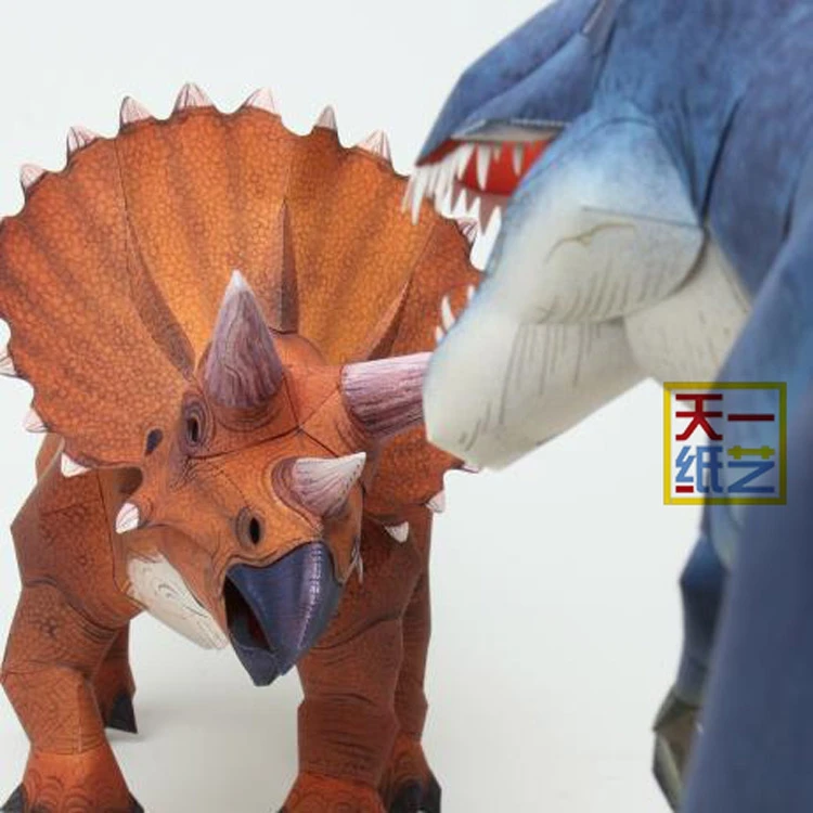 Треугольник Дракон 3D бумажная модель DIY родитель-ребенок головоломка ручной работы Юрского периода серии динозавров игрушка оригами Бумажная модель