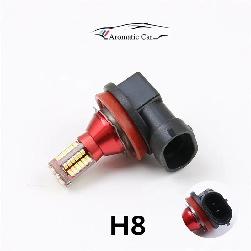 2 шт. H8 H11 3014 57 светодиодные лампы для противотуманных фар 1200LM 6000K белая