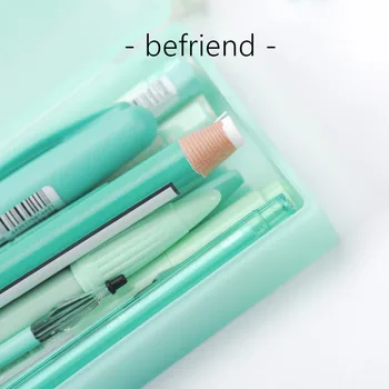 school stationery set kawaii cute pen gifts with box pen gift bag pens with pencil case mint green stationery gift set golfers pen set with clock