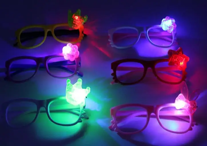 1pcs/Lovely light emitting glasses children's toys, creative LED flash