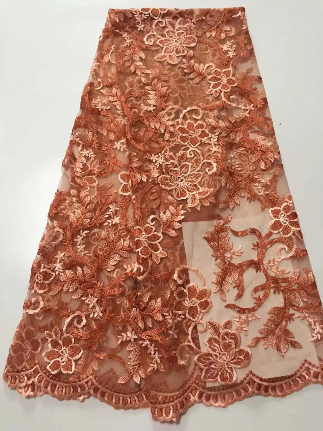 

African Lace Fabric 2019 Red Milk silky Lace Fabrics High Quality net Lace Embroidery French Tulle Lace Fabric For Wedding