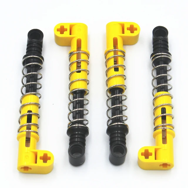 Self-Locking Bricks MOC Building Blocks Technical parts 4pcs Technical Shock Absorber 9.5L (Hard Spring) compatible with Lego 2