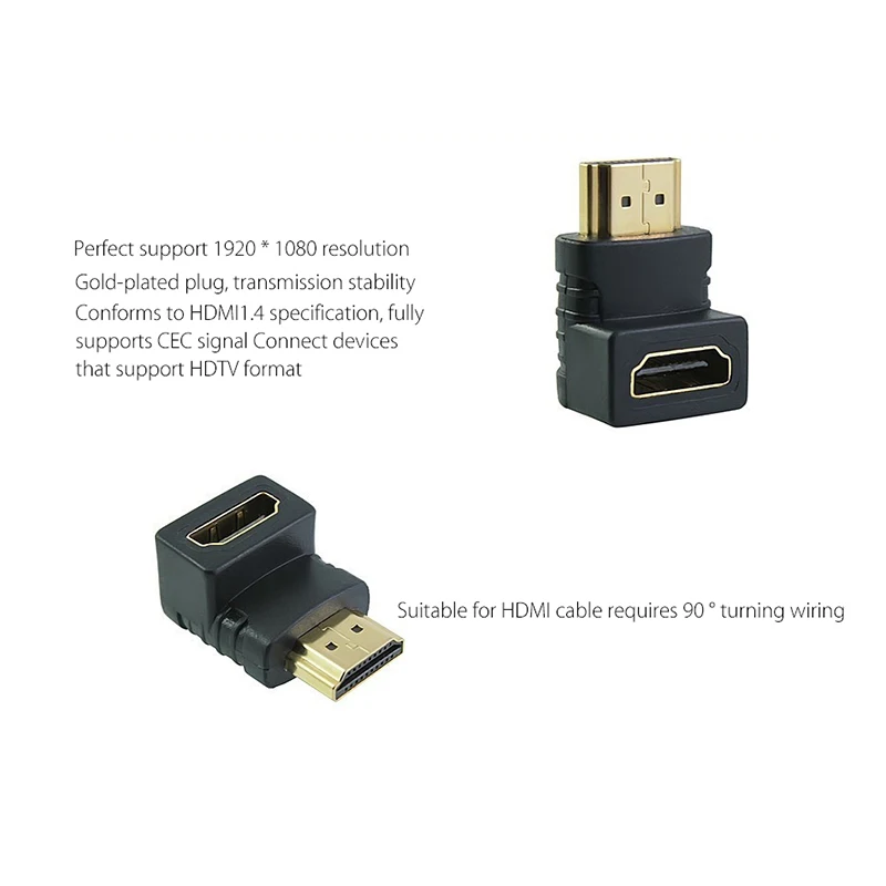 EtopLink HDMI Мужской к HDMI Женский Кабель адаптер, преобразователь, удлинитель вращающийся 90 270 360 градусов угол для 1080 P HDTV адаптер