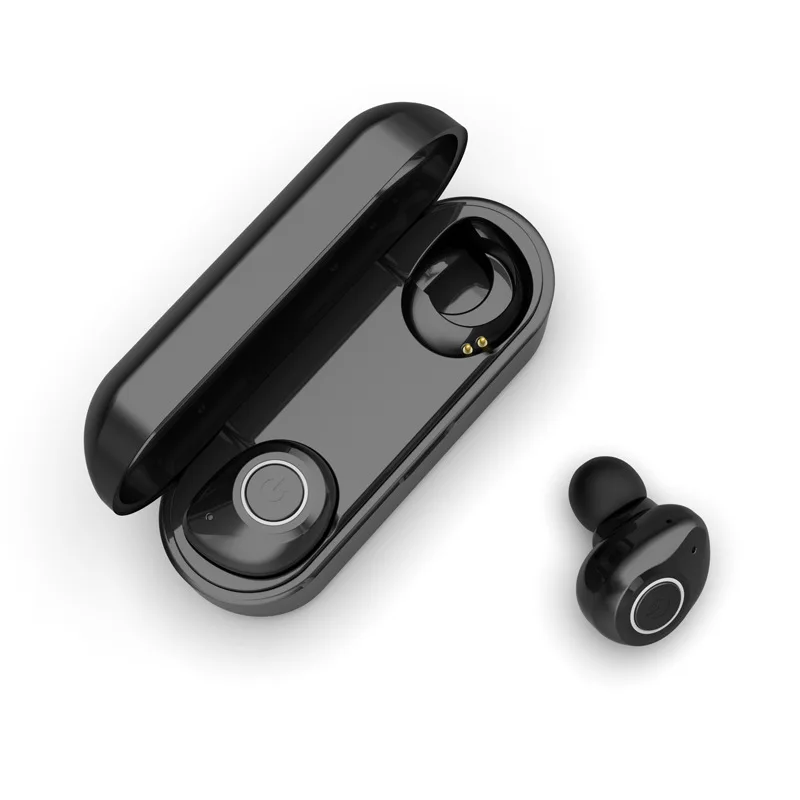 TWS Bluetooth 5.0 HD Call Earphone Mini True Wireless Earbud Waterproof Sweatproof Sports Headset Portable Headphone for Driving - Цвет: Черный