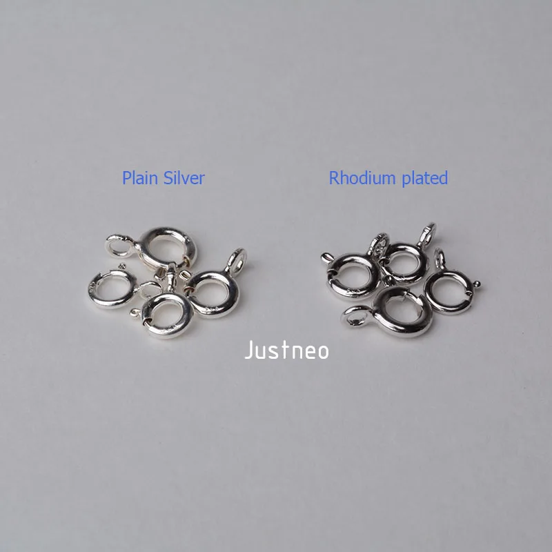 Sterling Silver Spring Ring Clasp (4)