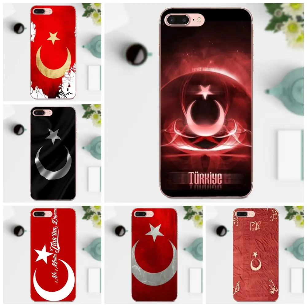 Для Galaxy A3 A5 A7 On5 On7 2015 2016 2017 Grand Alpha G850 Core2 премьер S2 I9082 ТПУ Симпатичные кожи турецкий национальный флаг эмблема