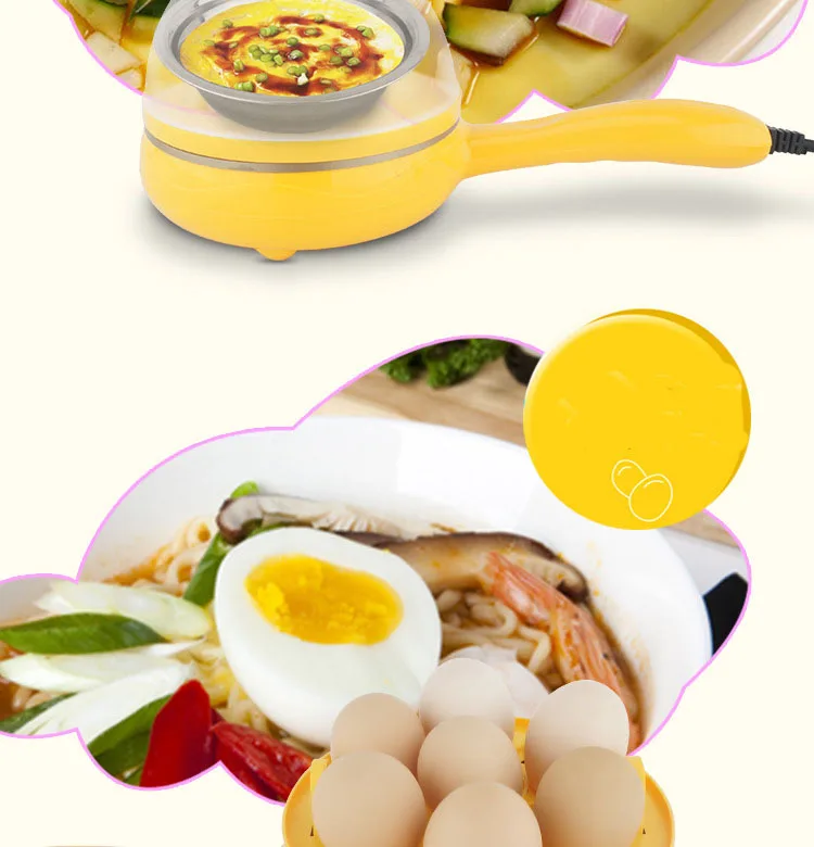 Многофункциональный мини бытовой омлет для яиц, блинов, электрическая жареная сковорода для стейка, антипригарное вареное яйцо, бойлер, пароварка