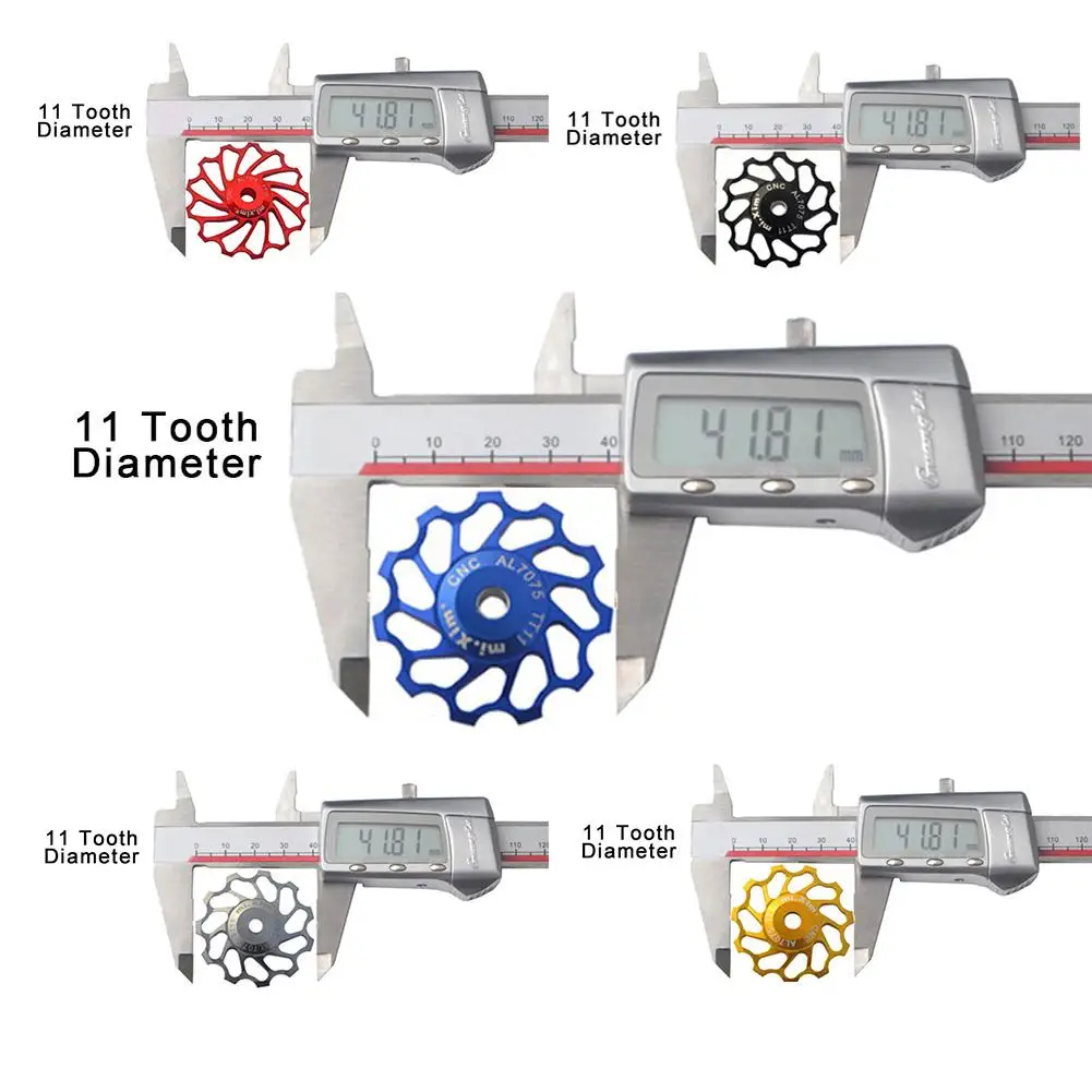 Mi. Xim 11T13T зуб Алюминиевый сплав задний переключатель передач велосипедный Jockey колесо керамический подшипник Palin Jockey колесо Натяжное колесо