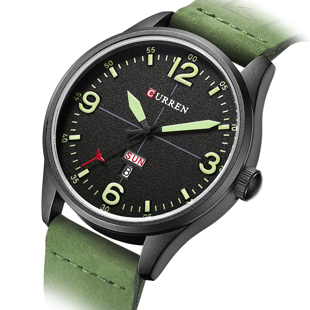 

2018 CURREN top luxury brand leather strap fashion causal dress business quartz wristwatches creative gift watch for men Sports