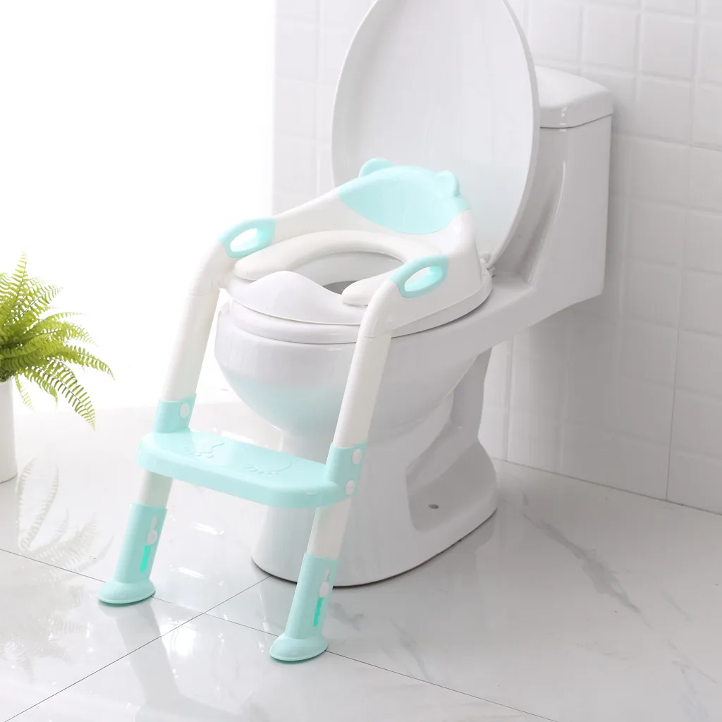 Baby Child Potty Toilet Trainer Seat Step Stool Ladder Adjustable Training Chair Kids Toilet Folding Seats Child Toilet Seat