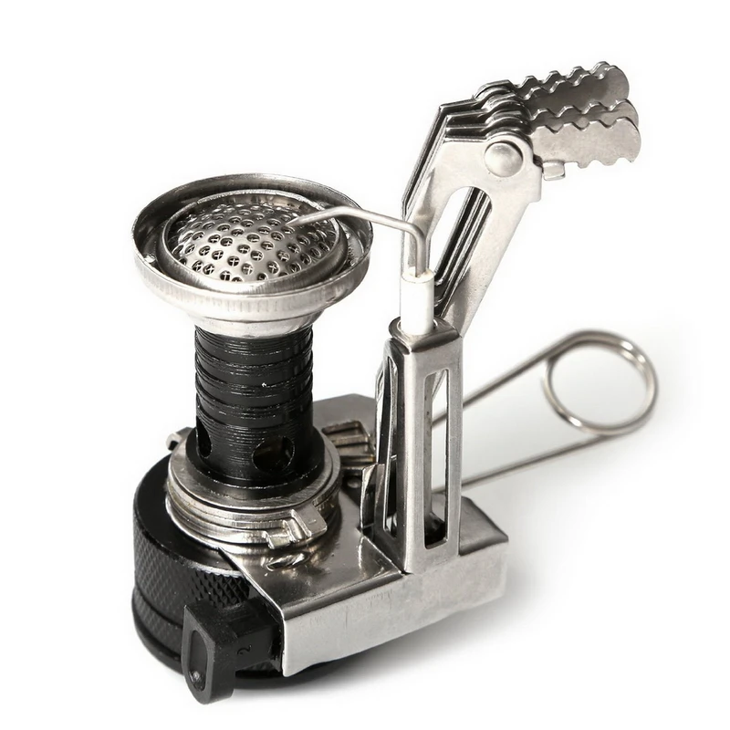 1pc Ultralight Portable Backpacking Canister Camp Stove with Piezo