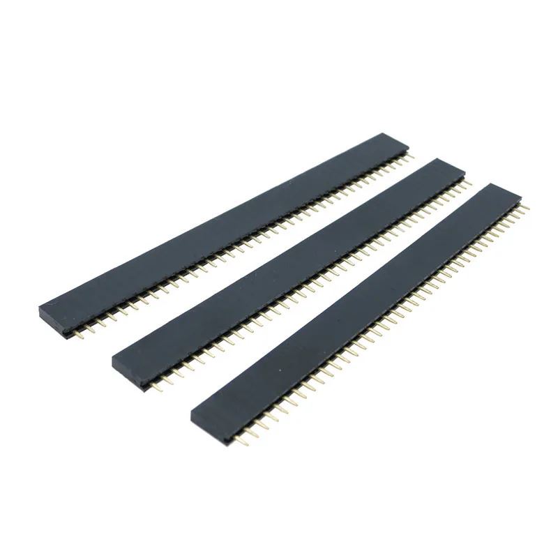 20 шт 10 пар 40 Pin 1x40 Однорядный мужской и женский 2,54 ломаемый 40Pin заголовок 40 P PCB JST разъем полосы для Arduino черный