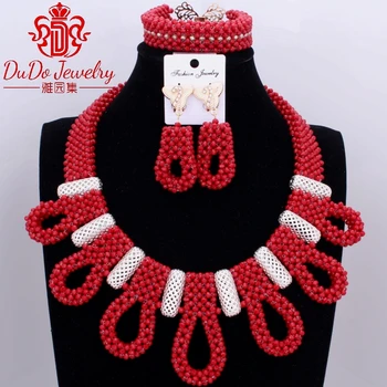 

Amazing Wine Nigerian Wedding Jewelry Set Geometric African Jewellery Necklace Set Dubai Big Jewelry Set Free Shipping 2017Hot
