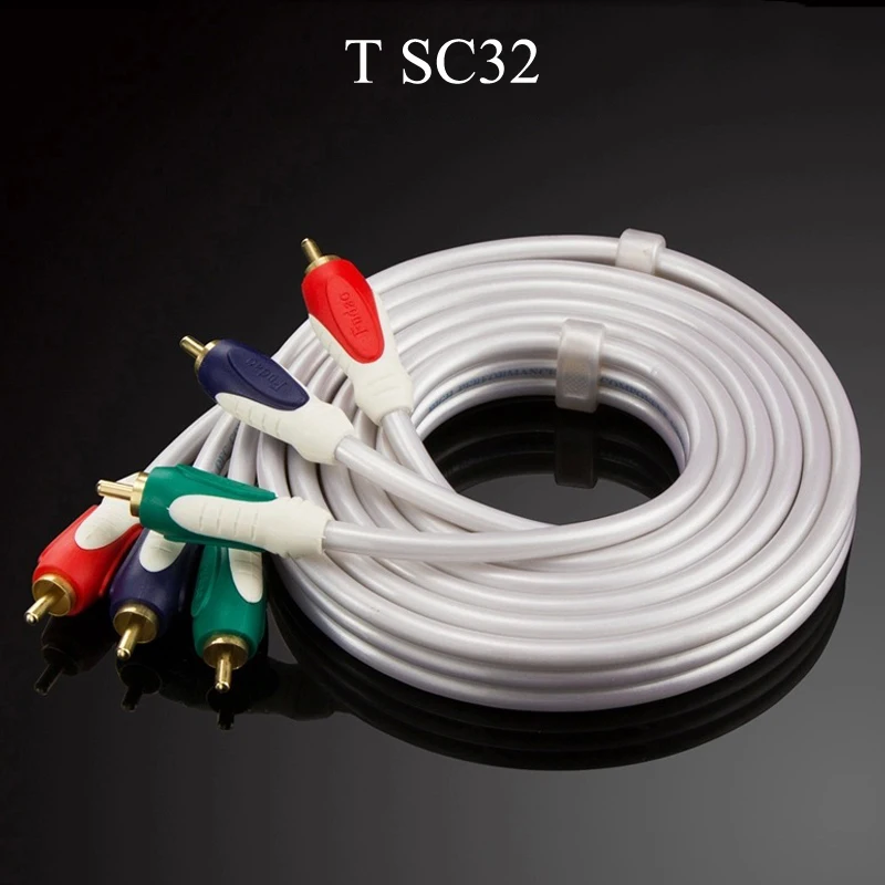 Кабель для аудио и видео GUSUO Ypbpr RGB с золотым покрытием 3RCA 3 RCA разъемом Папа папа