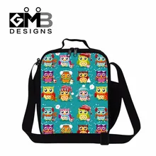 Милые Изолированные сумки для обедов с совой для девочек, школьные сумки для ланча с животным рисунком контейнера для ланча для женщин, Детские термосумки на плечо для ланч-боксов