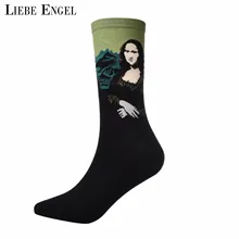 1 Pair font b Men b font font b Socks b font The Art Abstract Painting