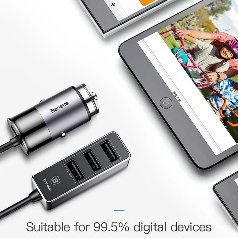 Baseus سيارة شاحن يو اس بي 4 منافذ الناتج شاحن سيارة الهاتف المحمول شاحن آيفون X 8 7 6 سامسونج Xiaomi متعددة توسيع شاحن Baseus سيارة شاحن يو اس بي 4 منافذ الناتج شاحن سيارة الهاتف المحمول شاحن آيفون X 8 7 6 سامسونج Xiaomi متعددة توسيع شاحن