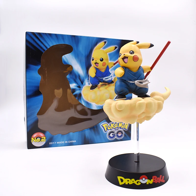 

Pikachu Cosplay Dragon Ball Super Sai Son Goku Somersault Cloud Doll 15cm Model Figurine Action Figure For Kid Anime Collection