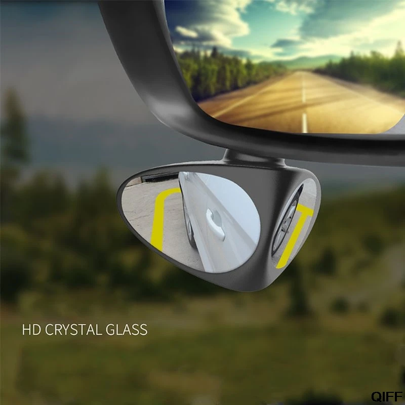Автомобильное зеркало заднего вида, 360 Вращающийся Регулируемый выпуклый широкоугольный зеркало для слепых зон May06