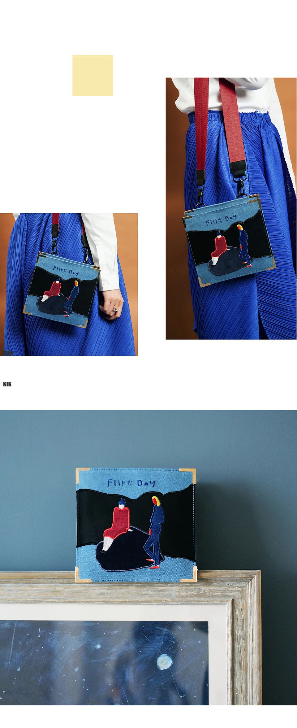 YIZISTORE винтажные сумки-мессенджеры с вышивкой в стиле ретро для женщин, серия One Day [FUN KIK]