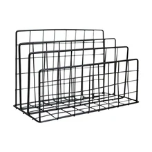 Прочный кованого железа в скандинавском стиле газет стойки Книга блок держателей для папок настольная подставка для хранения для ванной газет дом