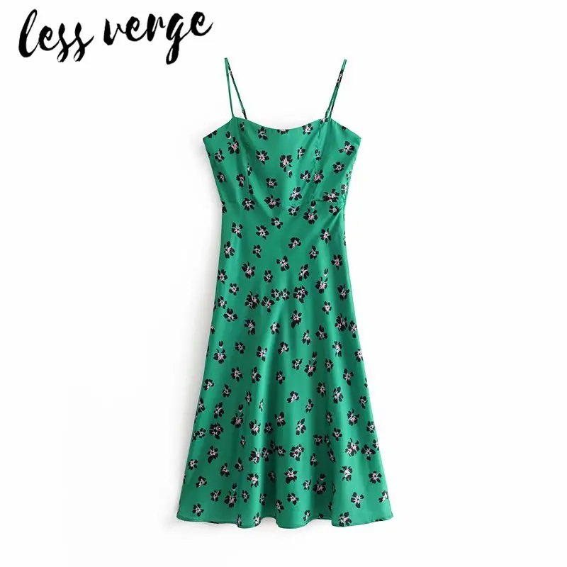 Lessverge богемное зеленое платье миди без рукавов женское элегантное атласное винтажное платье повседневное ТРАПЕЦИЕВИДНОЕ летнее платье vestidos robe