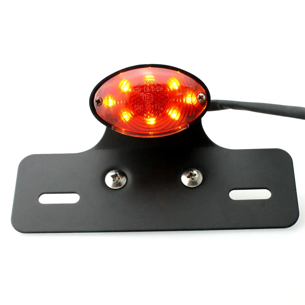 

Universal 12v Motorcycle Led Tail Light bracket rear Stop Turn Signal lamp