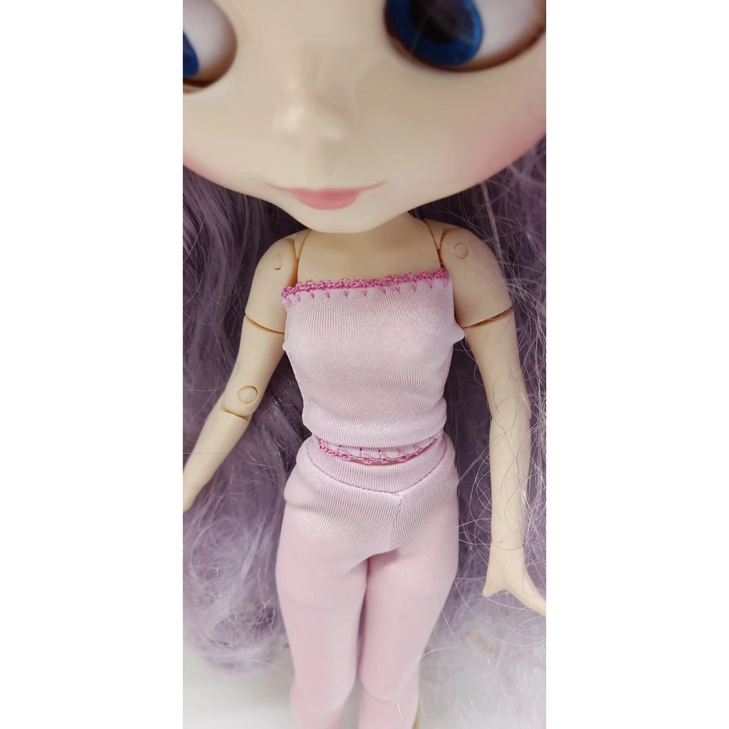 Adorable Pink Wind Coat Pants Suit for 12inch Blythe Licca 1/6 Obitsu OB Doll Jacket Trousers Casual Outfit