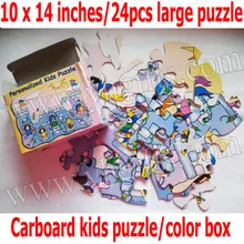 1 коробке/много. картон, замок персонализированные Детские пазлы, Рождество игрушки, рождественский подарок, игрушки разведки. подарок на день рождения, 10 х 14 дюймов