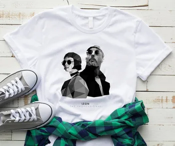 

Leon The Professional Tees Short Sleeve Clothing Style Letter Women Vogue O-neck Cotton Vintage Female T-shirt Camiseta Mujer