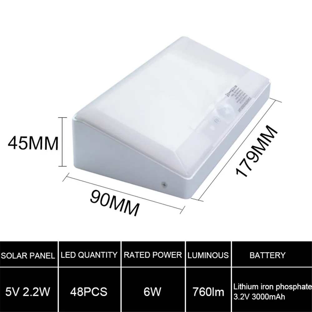 Conduziu a Luz Solar ao ar Livre à Prova Sensor de Movimento de Energia Parede de Luz de Emergência Nova Água Jardim Pir Solar Levou Luz Caminho Decoração 48 d' 9 Ar Livre À Prova D' Água Jardim