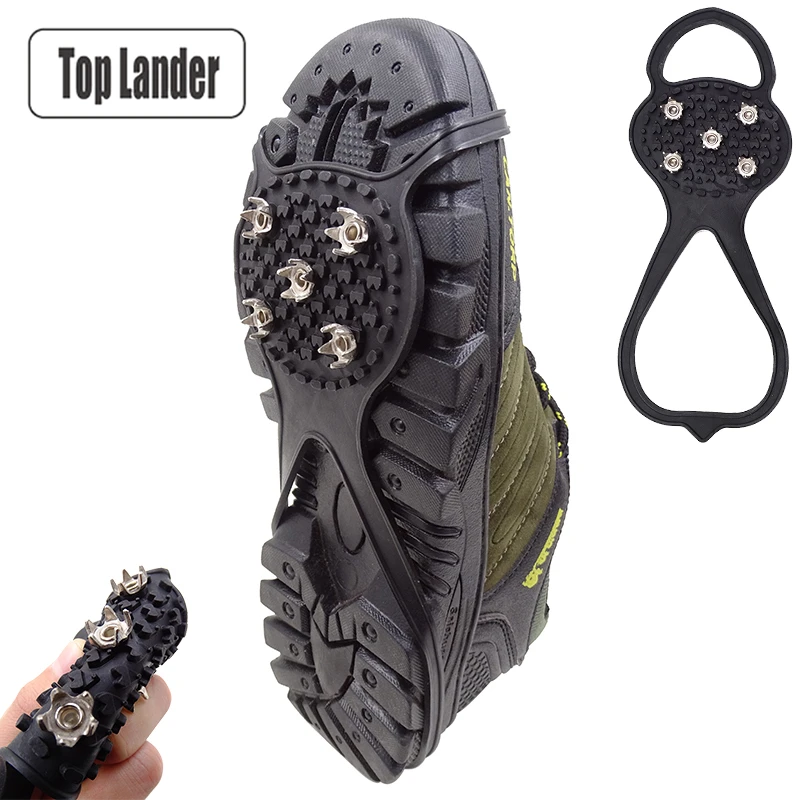 Clampons Ice Crampons универсальные Нескользящие ботинки для походов ходьбы по снегу