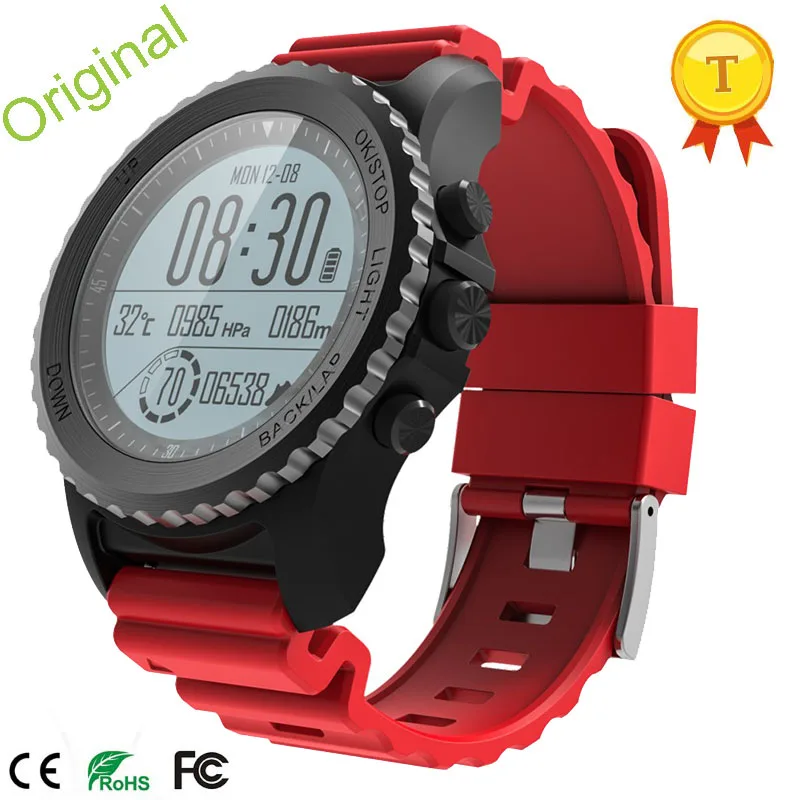 Красный Лидер продаж gps Smartwatch Открытый Спорт Смарт часы шагомер часы прогулки Бег поддержка SIM TF карты сердечного ритма спортивные наручные - Цвет: Красный