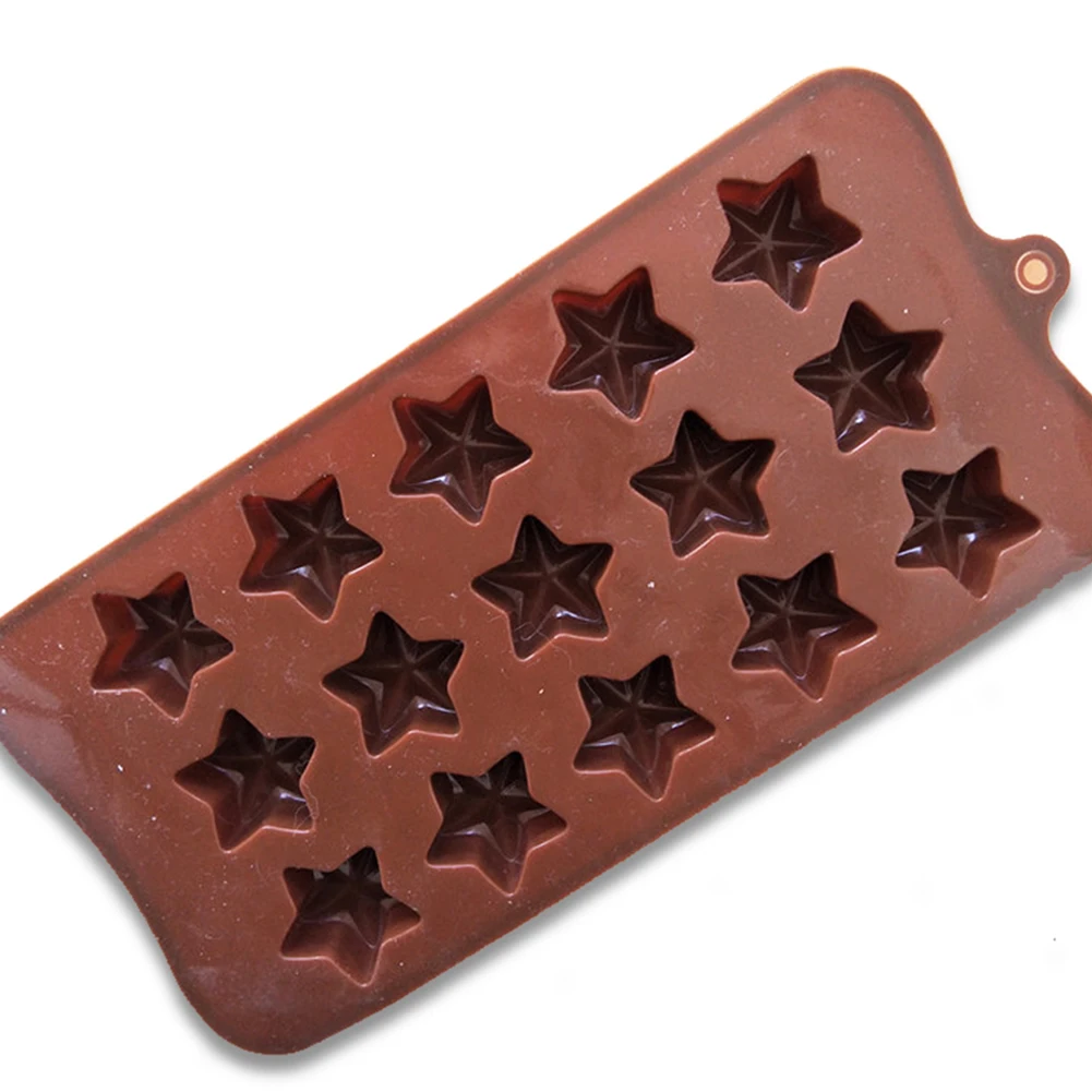 Силиконовые формы для печенья 15 полости 3D формочка звезда украшение для помадной глазури инструменты шоколадная форма для выпечки, сделай сам инструмент домашнее рождественское печенье