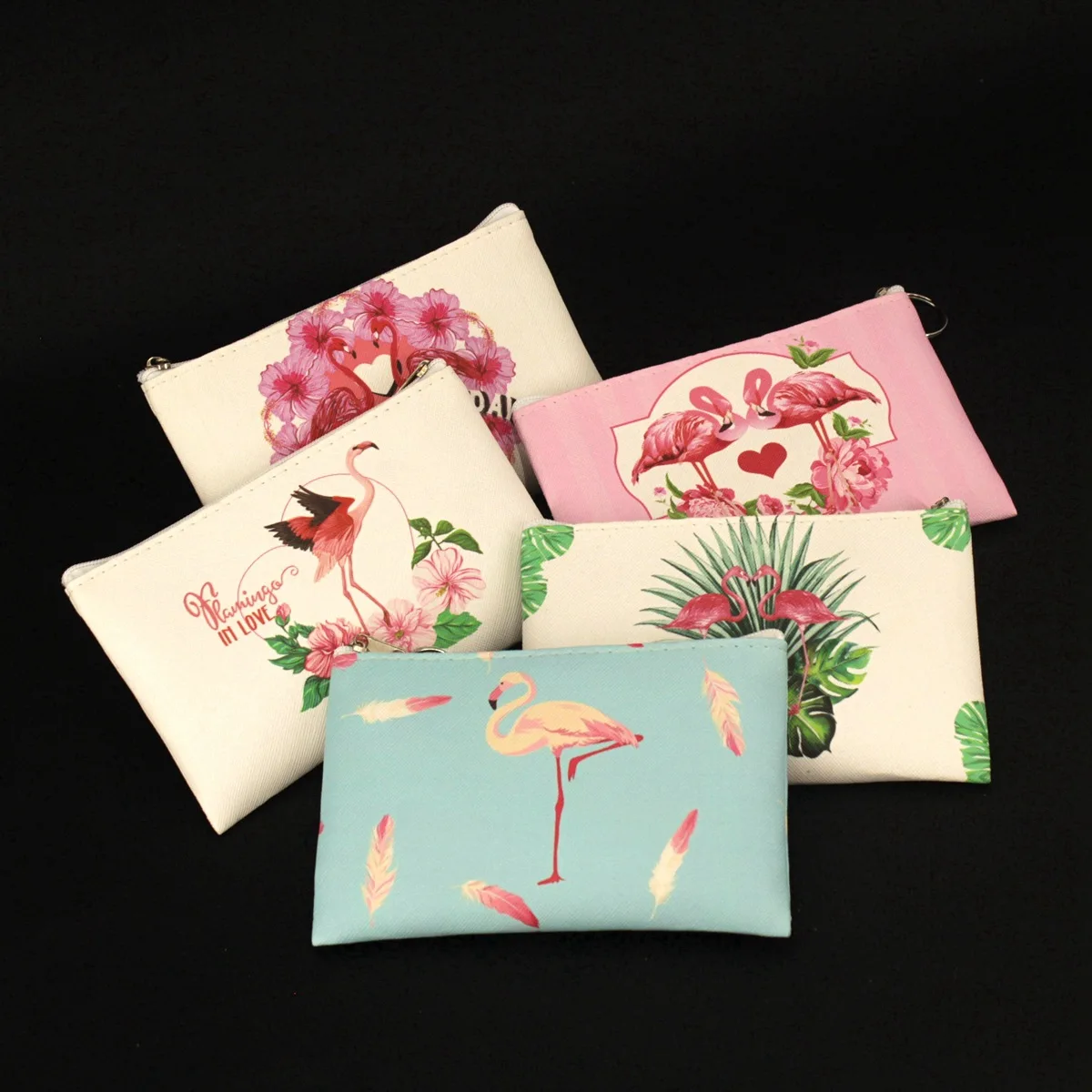 Милые женские кошельки из искусственной кожи с фламинго, маленькие женские кошельки, Дамский Мини-клатч, Женский кошелек, сумочка на молнии для девочек, сумки для карт