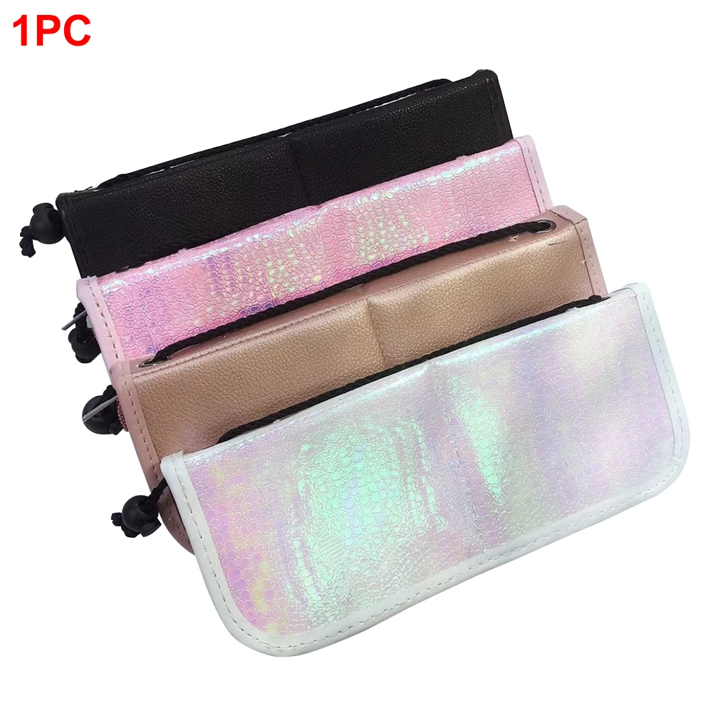 

Cosmetic Bag Multifunctional Display Stand Manicure Pencil Case Storage Pouch Nail Brush Holder PU Leather Tool Accessories