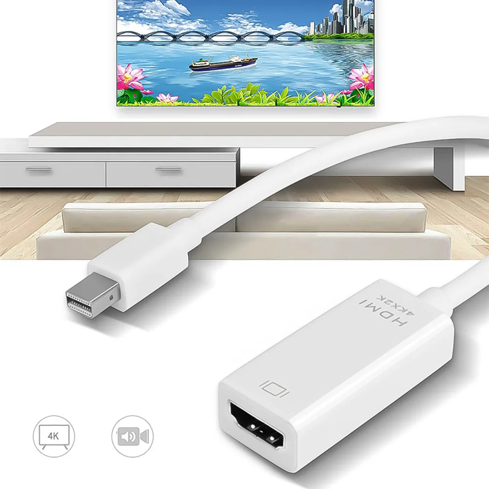 4K x 2K Mini DP в HDMI цифровые кабели аудио-видео кабель Mini DisplayPort в HDMI кабель адаптер конвертер для Macbook Pro Air