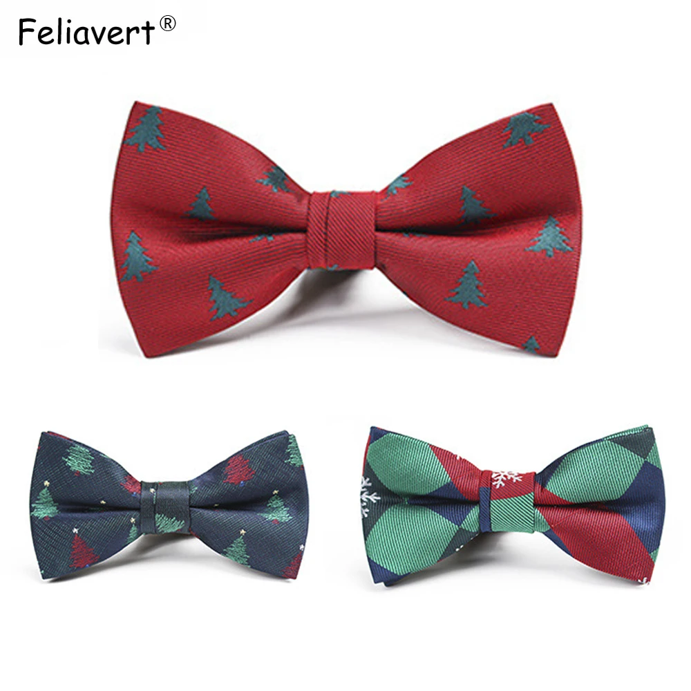 Christmas Bow Tie for Kids Gift for Boys and Girls Polyester Child