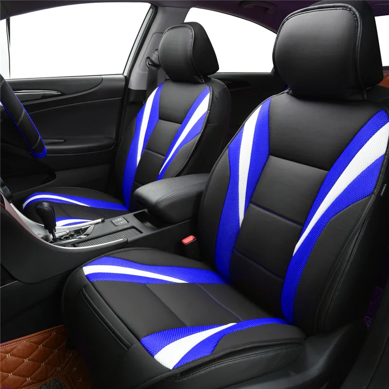 Новые Дышащие чехлы для сидений автомобиля из искусственной кожи, подходят для большинства автомобилей/летние крутые подушки для сидений, роскошные универсальные автомобильные подушки