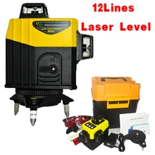 12Linhas3D супер Poderoso Лазерная литиевая батарея 360 горизонтальная E Вертикальная do Nivel de Auto-Nivelamoent с возможностью перемещения по наклонной функции
