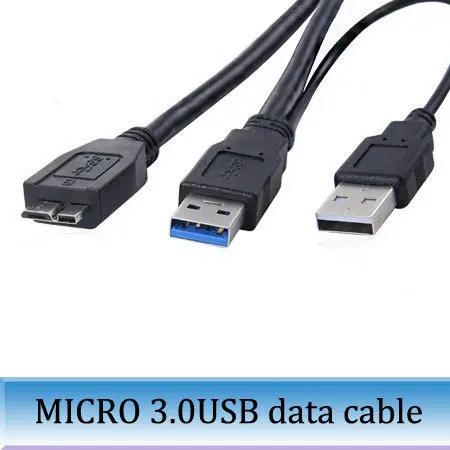 Кабель USB 3 0 A-Male Micro-B Y Power черный 60 см 2 5 фута мощность жесткого диска | Компьютеры и
