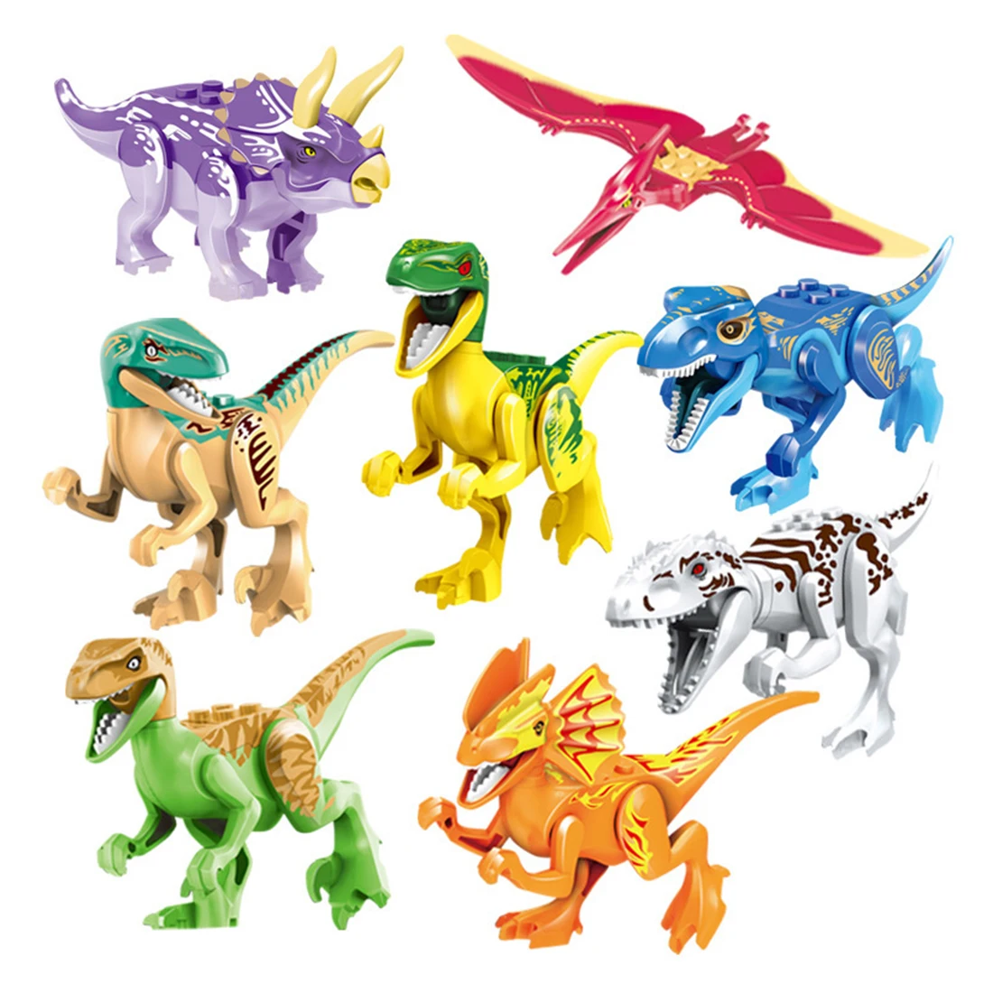 Surwish 8 шт. Дети DIY головоломки динозавров строительный блок игрушки для детей игровые наборы