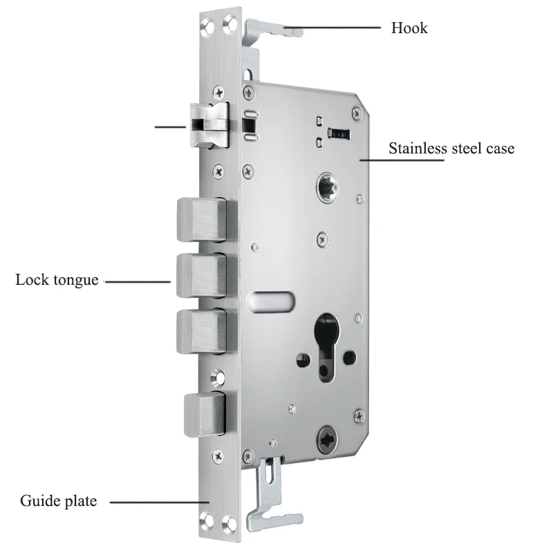 Нержавеющая сталь 304 корпус замка 240x24 мм Размер Противоугонный дверной замок корпус одиночный/двойной живой анти-вставка для блокировки отпечатков пальцев