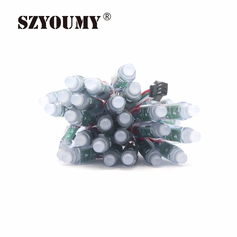 SZYOUMY WS2811 1903 12 мм светодиодный пиксельный модульный DC5V Водонепроницаемый полный Цвет RGB Строка Рождество автономные адресные провода