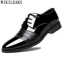Мужская офисная обувь Классическая обувь мужские официальные мужские итальянские ботинки оксфорды черное свадебное платье coiffeur zapatillas de