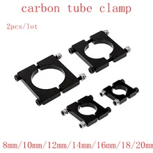 2 ensembles CNC aluminium 8mm 10mm 12mm 16mm 20mm 22mm 25mm noir Tube pince moteur montage fixation clip de fixation pour avion multi-axes(China)